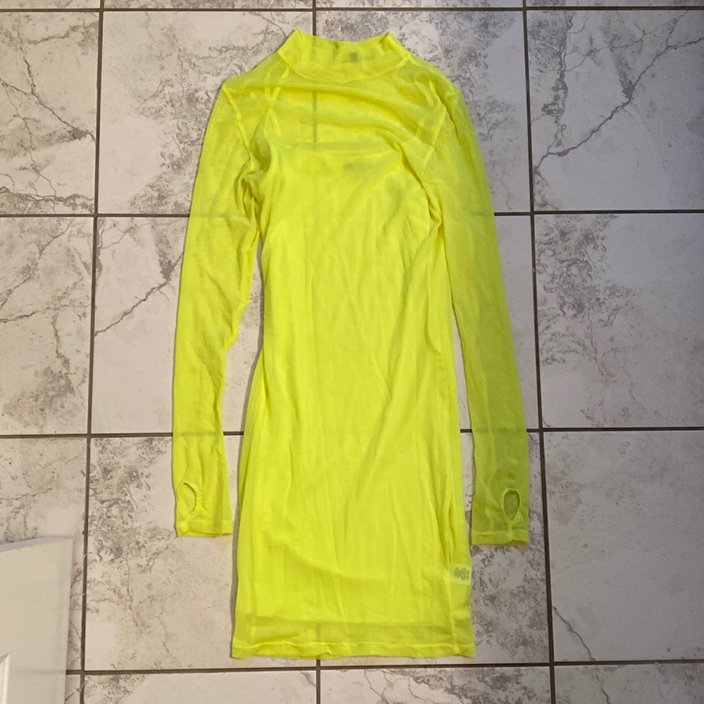 Fashion Nova • Long Sleeve Yellow Dress